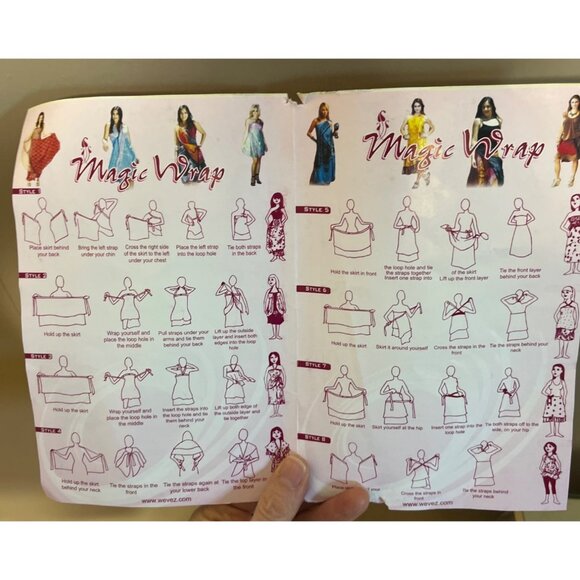 Wrap Sari Skirt Maxi Reversible Layers Silk Chiffon Satin Boho Gypsy Womens 1 Sz - Picture 9 of 10